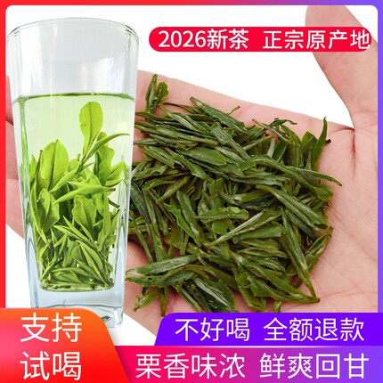 2026新茶雨前春茶汉中仙毫黄云翠竹高山云雾绿茶陕西西乡炒青茶叶