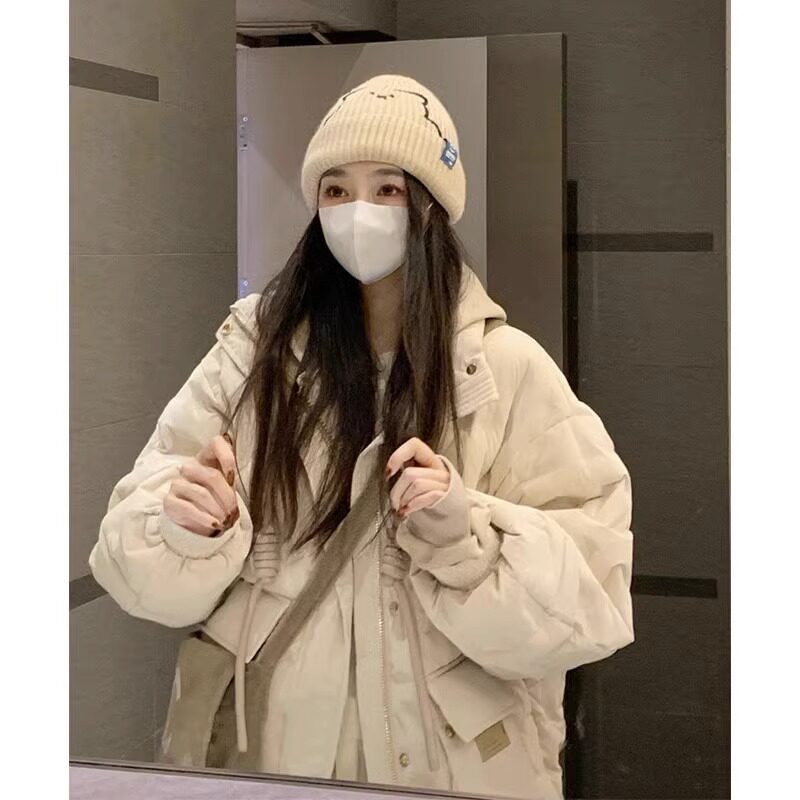 特大码300斤设计感小众韩版短款小个子厚羽绒棉服女冬ins