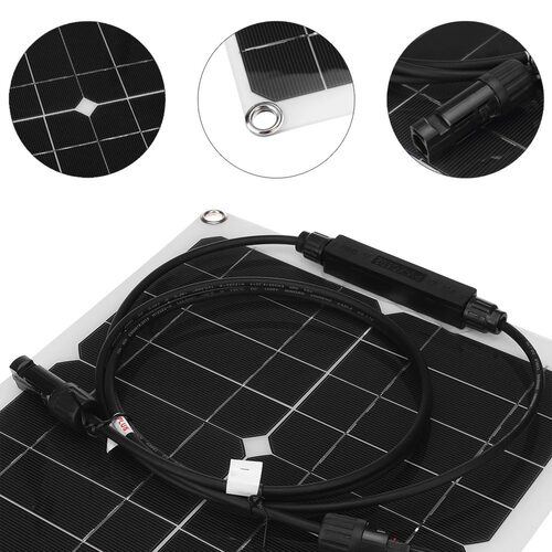 跨境25w flexible solar panel battery charger kit太阳能板