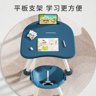 可折叠二合一儿童多功能学习桌椅 宝宝餐椅婴儿吃饭餐桌椅便捷式