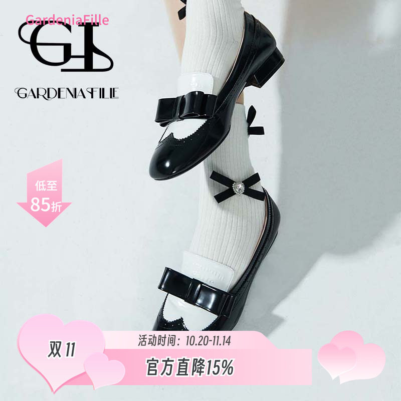 原创女鞋英伦布洛克复古拼色纯色