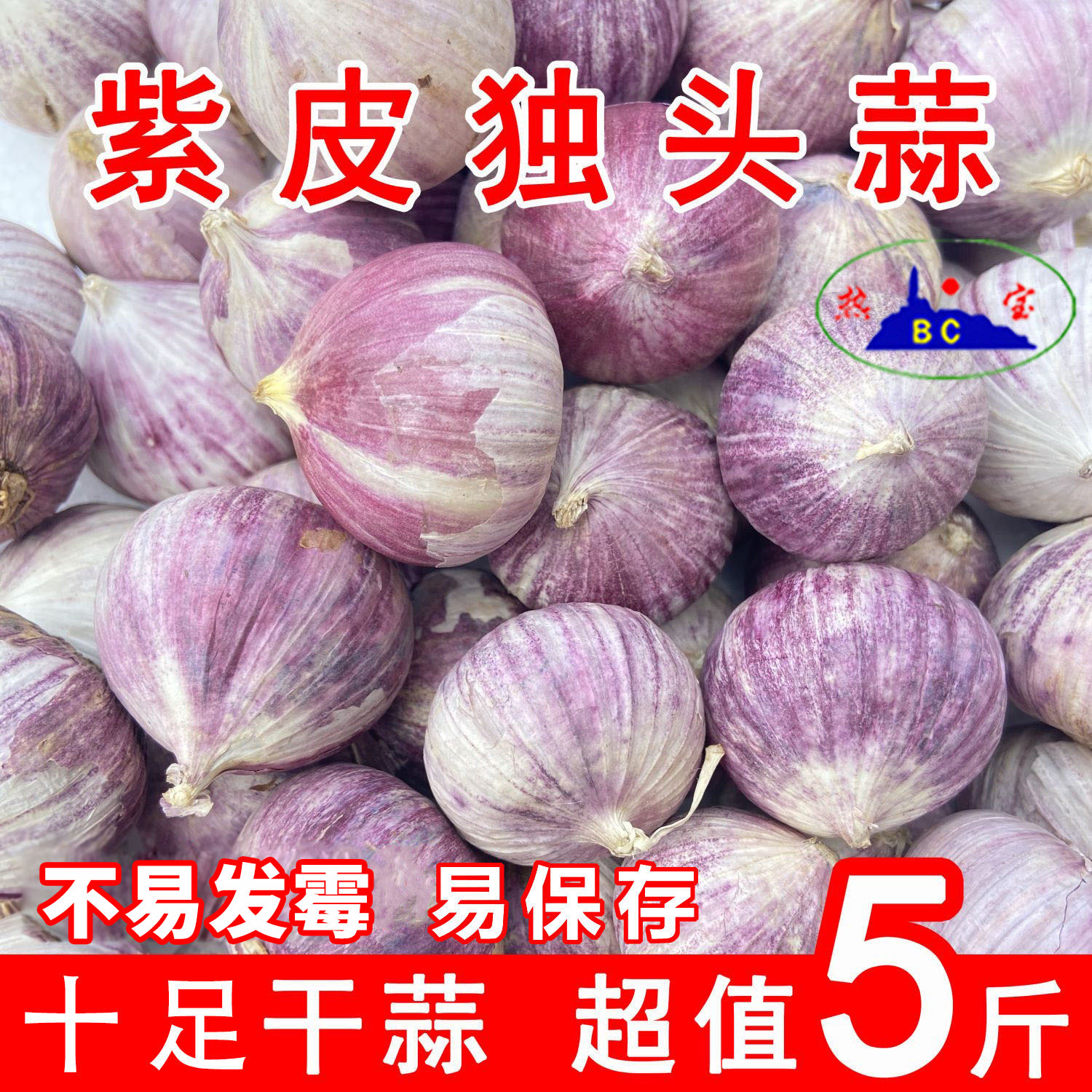 2025年农家紫皮独头蒜红皮干蒜农家干独蒜全干新大蒜蔬菜非新鲜蒜