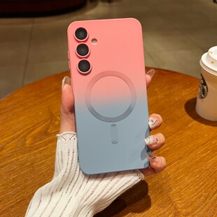 Magsafa磁吸充电适用三星A55手机壳自带镜头膜a56专用S25Edge金属漆硅胶A05s软壳5G36/34/26/25/24/16/15/14