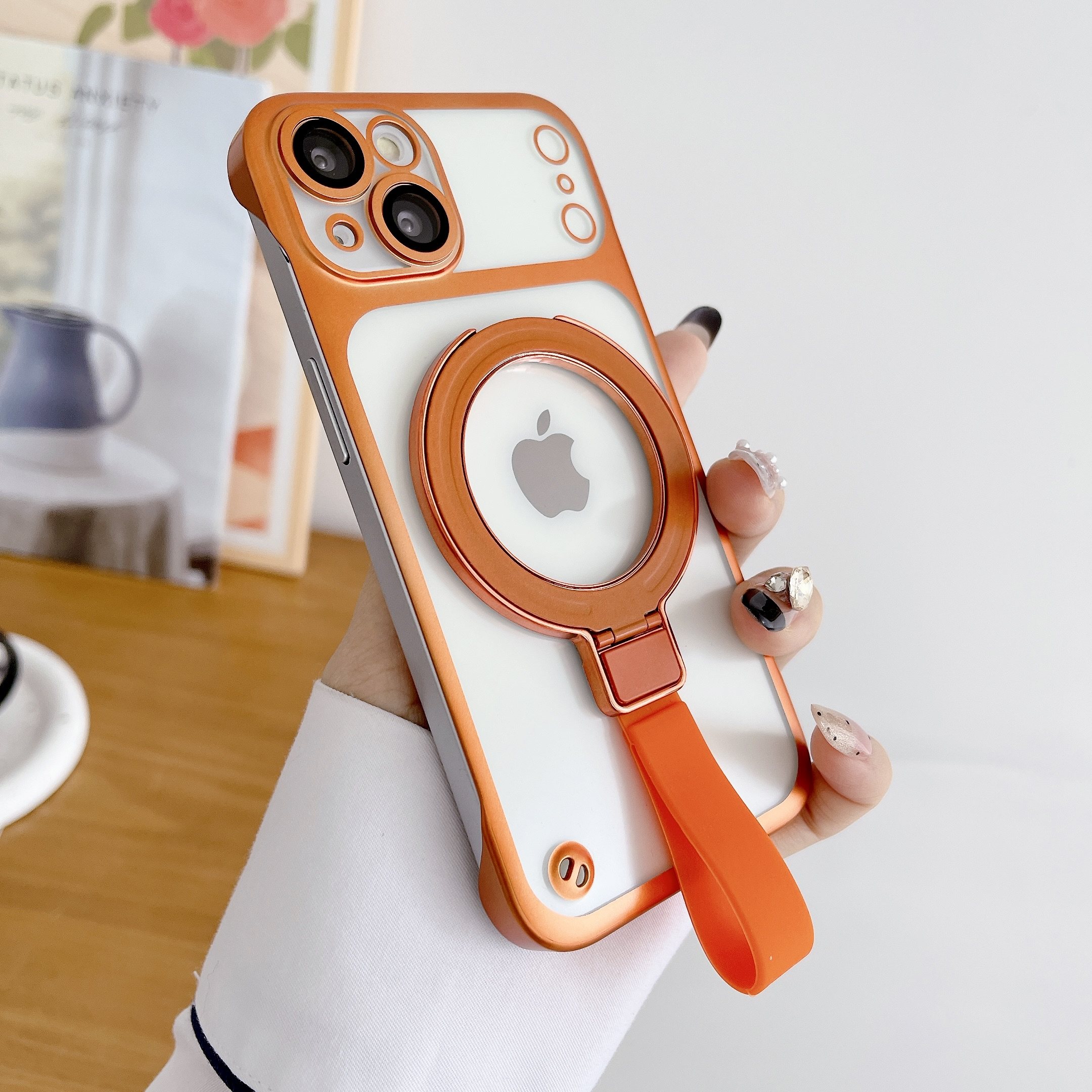 秒变17超薄无边框适用于苹果17Promax手机壳拉带Air指环支架iPhone17pro专用16PM套14por半包电镀硬15透明13