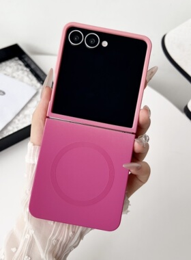 适用于三星zflip7磁吸手机壳渐变双色GalaxyZFlip7新款zflip7电镀硅胶s25ultra防摔flip3高级5创意23fe外壳