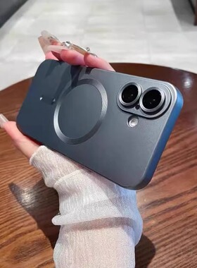 Mgsafe磁吸磨砂肤感适用苹果16手机壳iPhone16Pro自带镜头膜15promax高端mimi超薄防摔13pro全包12软xr硅胶11