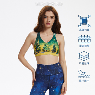 新款个性圣诞之夜印花高强训练紧身裤女速干跑步健身透气运动套装