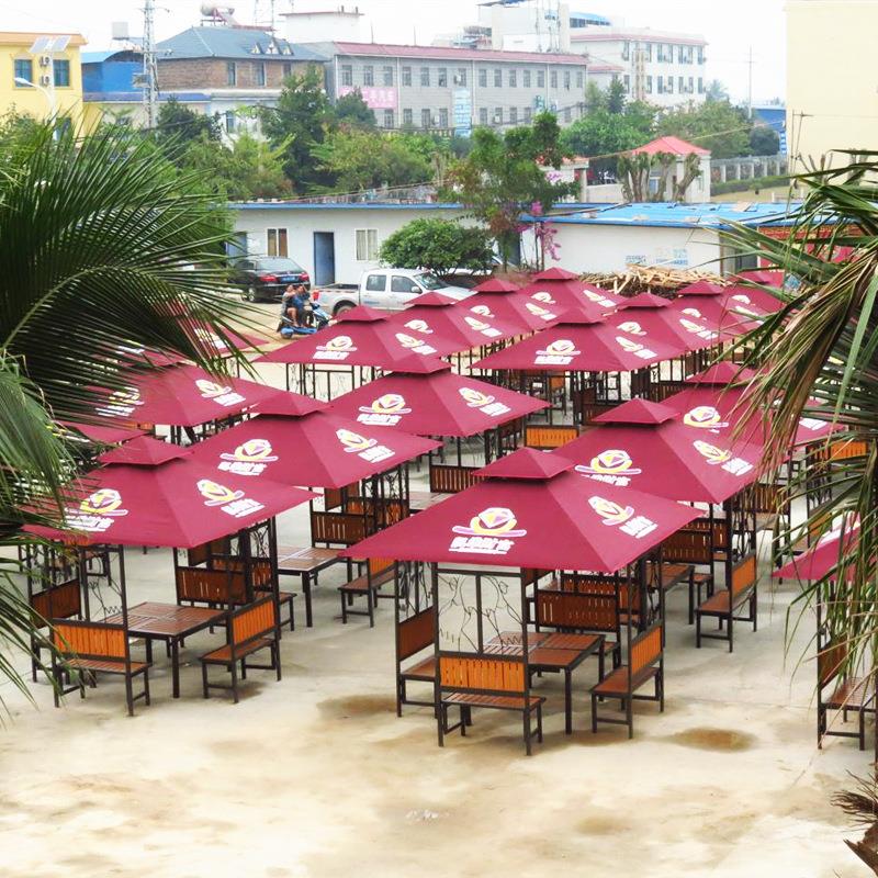 户外艺花鸟亭 庭院 花园凉亭 欧式豪华帐篷防水843四铁酒柱亭 木