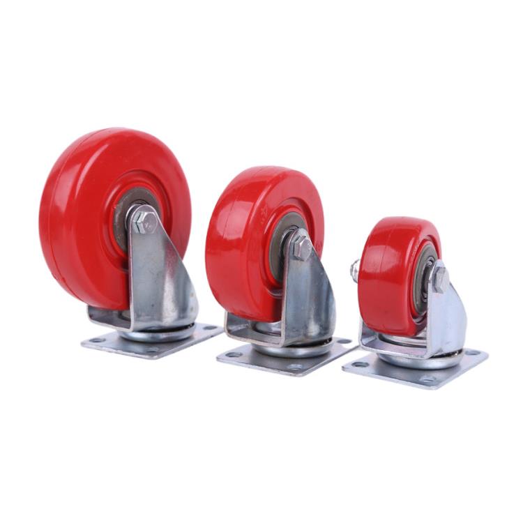 替米思米万向型工业脚轮C-CSDJ/CSDK/CSDJ80/100聚氨酯中载型