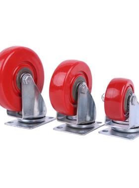 替米思米万向型工业脚轮C-CSDJ/CSDK/CSDJ80/100聚氨酯中载型