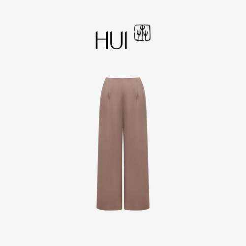 HUI卉桑蚕丝真丝宽松简约阔腿裤