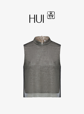 HUI卉丝光网纱中式上衣2025新款（领子和图略不同，介意慎拍）