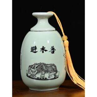 避水兽瓶厕所在西北正东南东北角鲤鱼荷花净秽图荷花锦鲤图卫生间