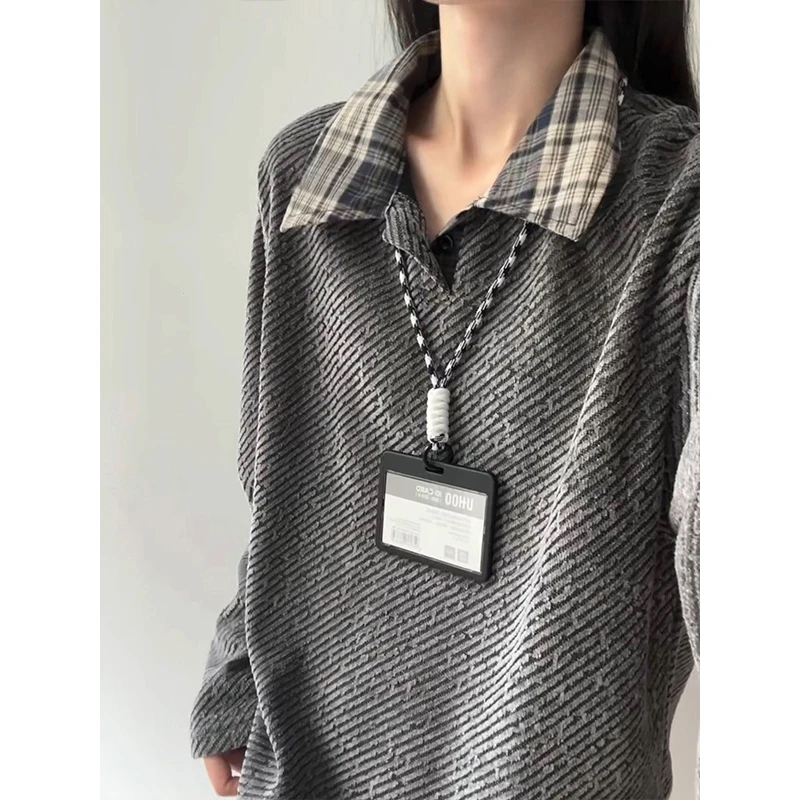 美式雪尼尔长袖T恤男春季打底衫polo衫开春假两件卫衣春天外套男