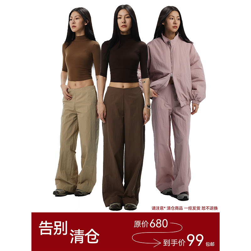 【清仓SALE】松紧带低腰工装长裤 consci dept