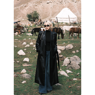 高级感时尚 韩系外套秋季 显瘦收腰慵懒气质外搭 黑骑士 糯米子