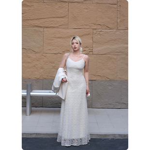 蕾丝大码 糯米子 法式 吊带裙女夏季 连衣裙气质温柔风长裙 香榭千金