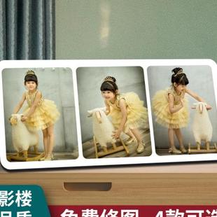 大韩水晶摆台照片定制婚纱照制作儿童创意摆台洗照片做成相框