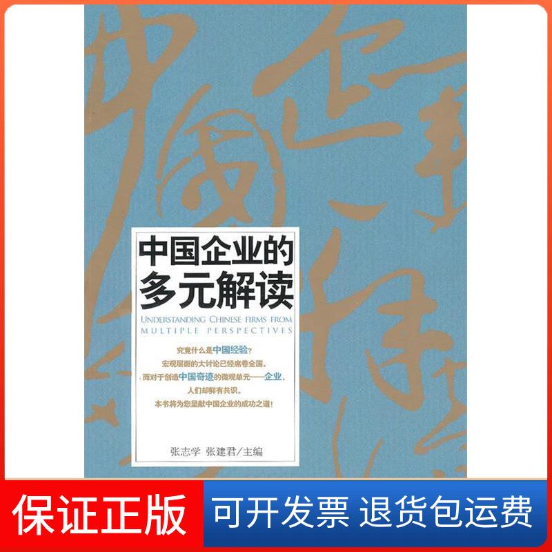 【保正版】中国企业的多元解读张志学，张建君北京大学出版社9787301172193