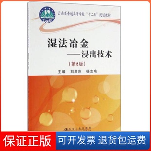 【保正版】湿法冶金：浸出技术（第2版）刘洪萍冶金工业出版社9787502472788
