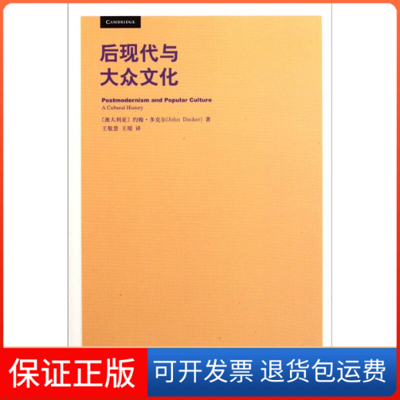 【保正版】后现代与大众文化(澳)约翰·多克尔(John Docker)著北京大学出版社9787301193006
