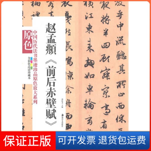 【保正版】赵孟頫 前后赤壁赋/中国历代法书墨迹珍品原色放大系列胡抗美湖南美术出版社9787535640376