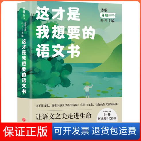 【保正版】这才是我想要的语文书 诗歌分册叶开 编天地出版社9787545554526