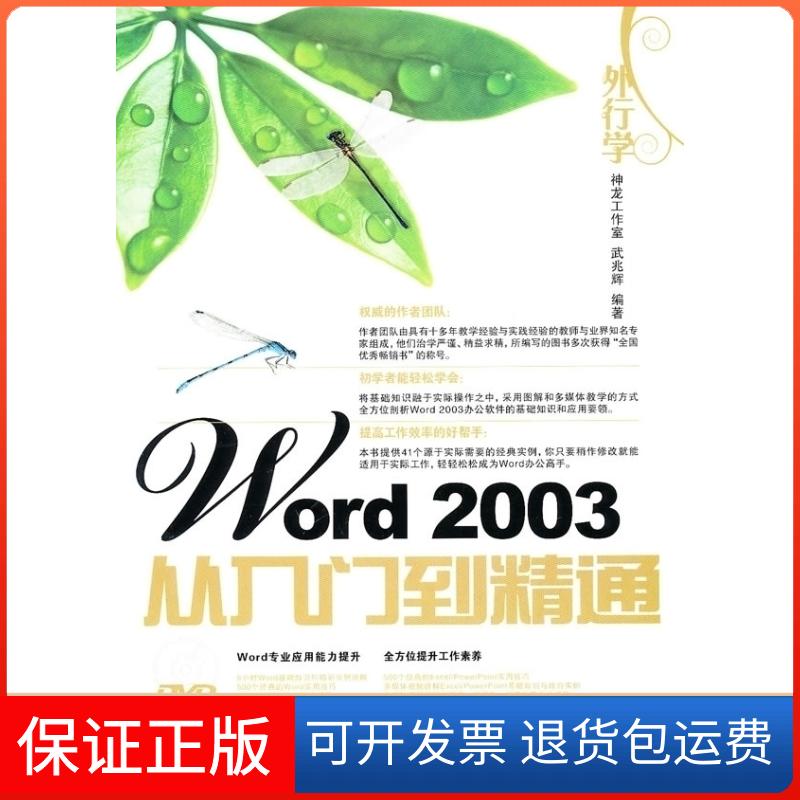 【保正版】外行学Word2003从入门到精通武兆辉人民邮电出版社9787115232489