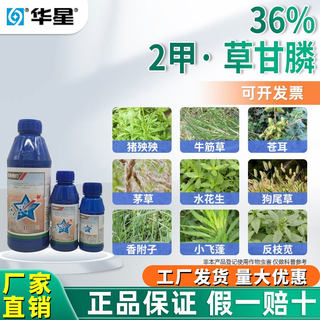 华星菲黄腾打2甲草甘膦除草剂庭院果园开荒杂草正品老牌子农药