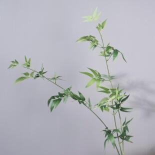 仿真竹叶琴丝竹绿植茶室客厅禅意装饰竹子叶民宿摆件假竹叶观音竹