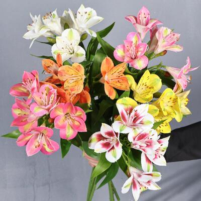 水仙花六出花百合仿真花喇叭花高品质花材家居装饰摆设假花人造花