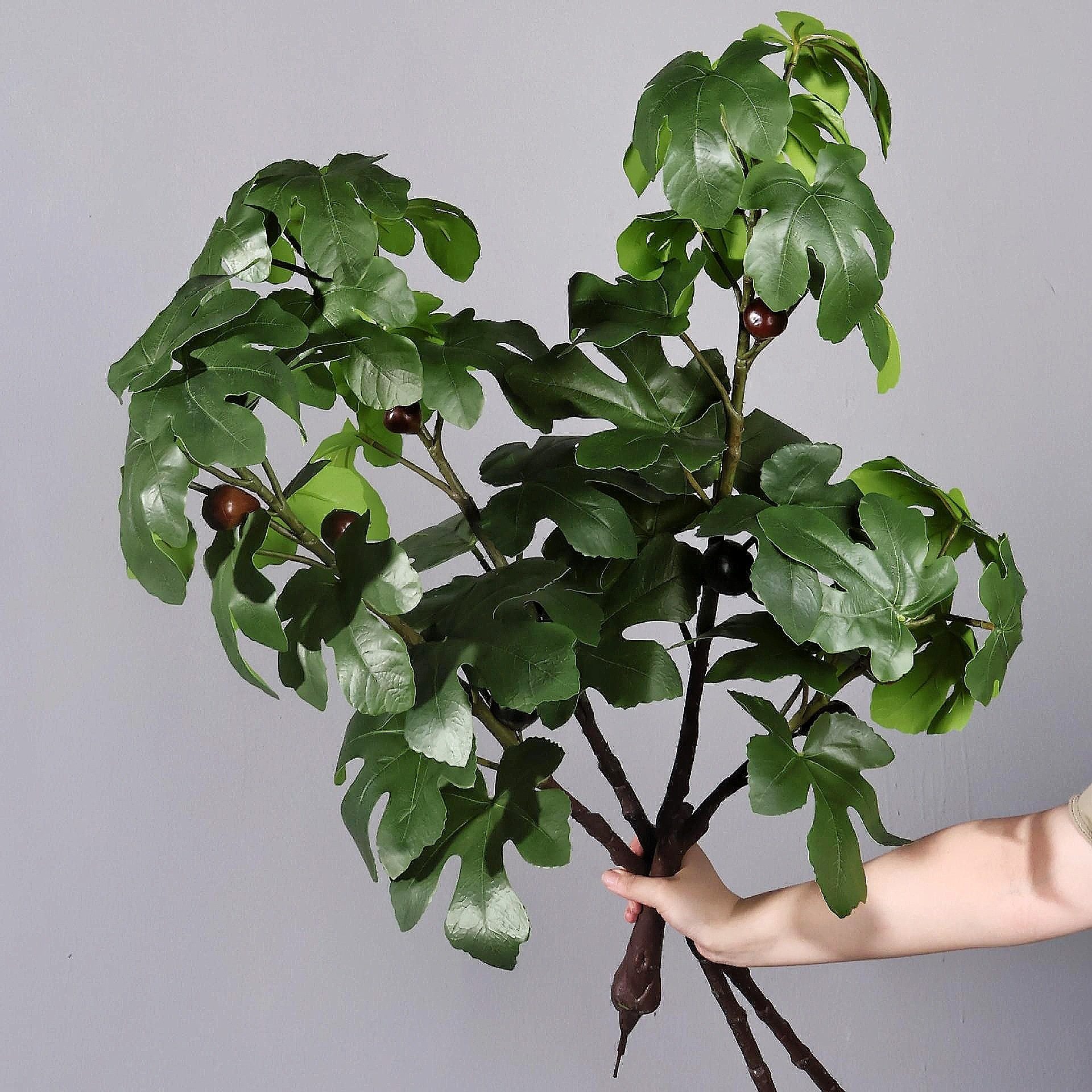 仿真绿植无花果树枝装饰造景植物家居室内田园假树叶带果盆栽摆件,鲜花速递/花卉仿真/绿植园艺,仿真花,淘宝优惠券,粉丝福利购,淘宝优惠卷