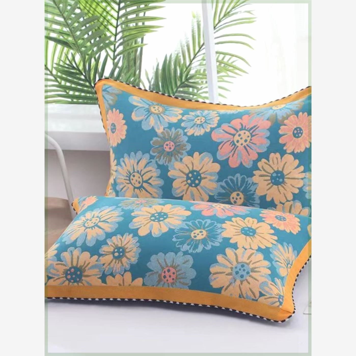 100全棉枕套纱布信封式枕头套单人全棉枕芯套纯棉加厚大号48×74