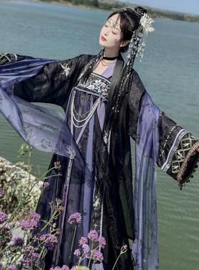 【蝶蛊忆梦】唐制汉服女古风中国风齐胸襦裙原创日常仙气春秋新款