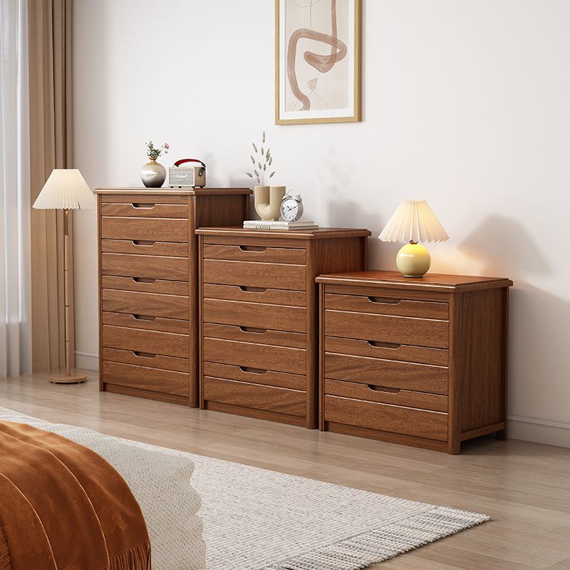 全实木三斗柜卧室收纳储物柜客厅靠墙抽屉式五斗橱简约现代床边柜