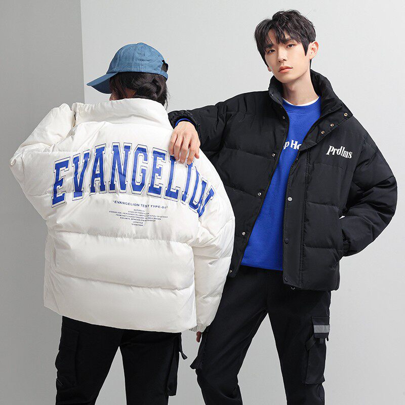 2022联名款新款加厚羽绒服男女潮牌ins冬季外套中长款潮流情侣牛1