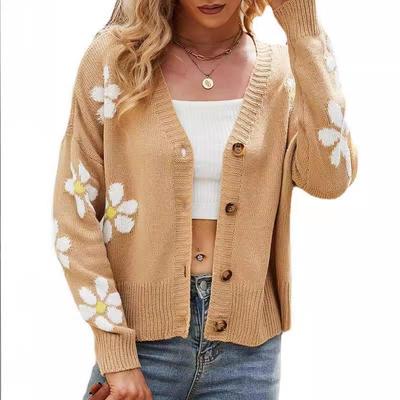 jacket INS cardigan style knitted college sweater womens