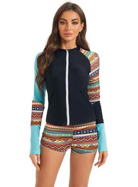 suit swimming women zipper sleeve long women suit surfing