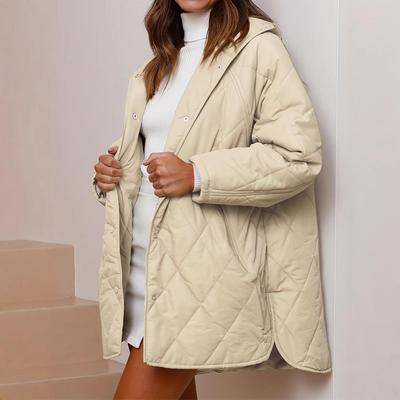 jacket light hooded coat cotton quilted coat art loose