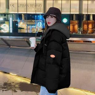 jacket puffer thickened student simple loose womens jacket