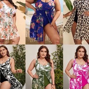 style and digital Plus belly skirt split covering slimming