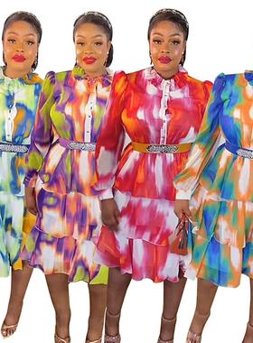 combhasaki womens open front tie-up cardigan long tie-dye