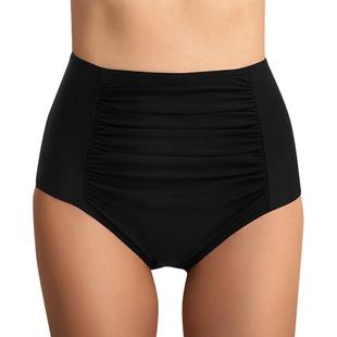 Duojia swimsuit bikini bottoms triangle high black waist