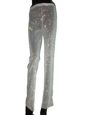 Straight Fishnet Pants Trousers Diamond Women Extra