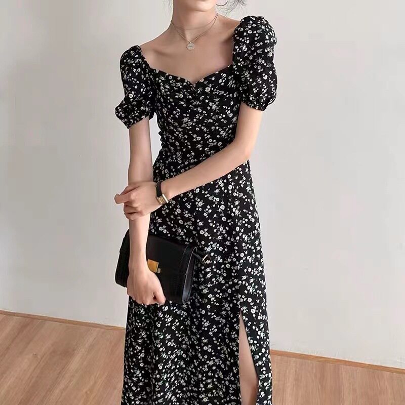 2026 summer women short sleeve print dress lady sexy dresses图片