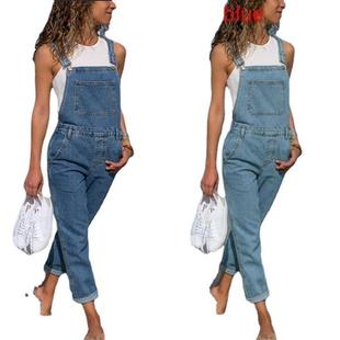 Womens denim skirt overalls slimming suspender jumpsuit