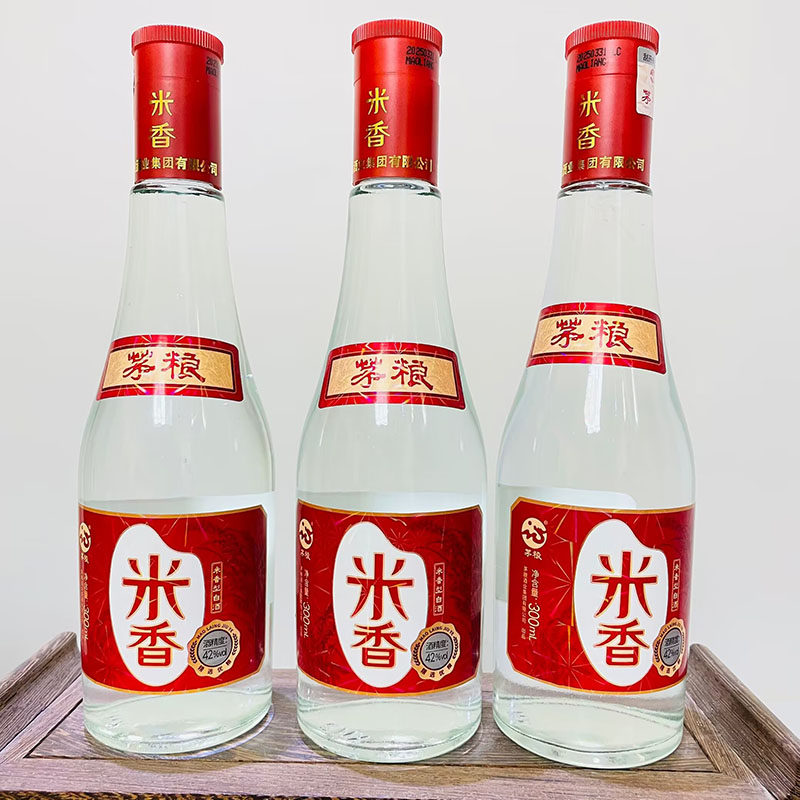 云南特产酒茅粮白酒瓶装米香酒大瓶300mlx2瓶42度纯粮米香型白酒