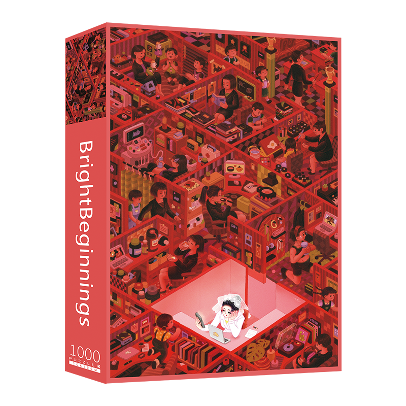 拼界乐图《优生优育有限公司》1000片拼图成人版丝绒工艺创意礼物