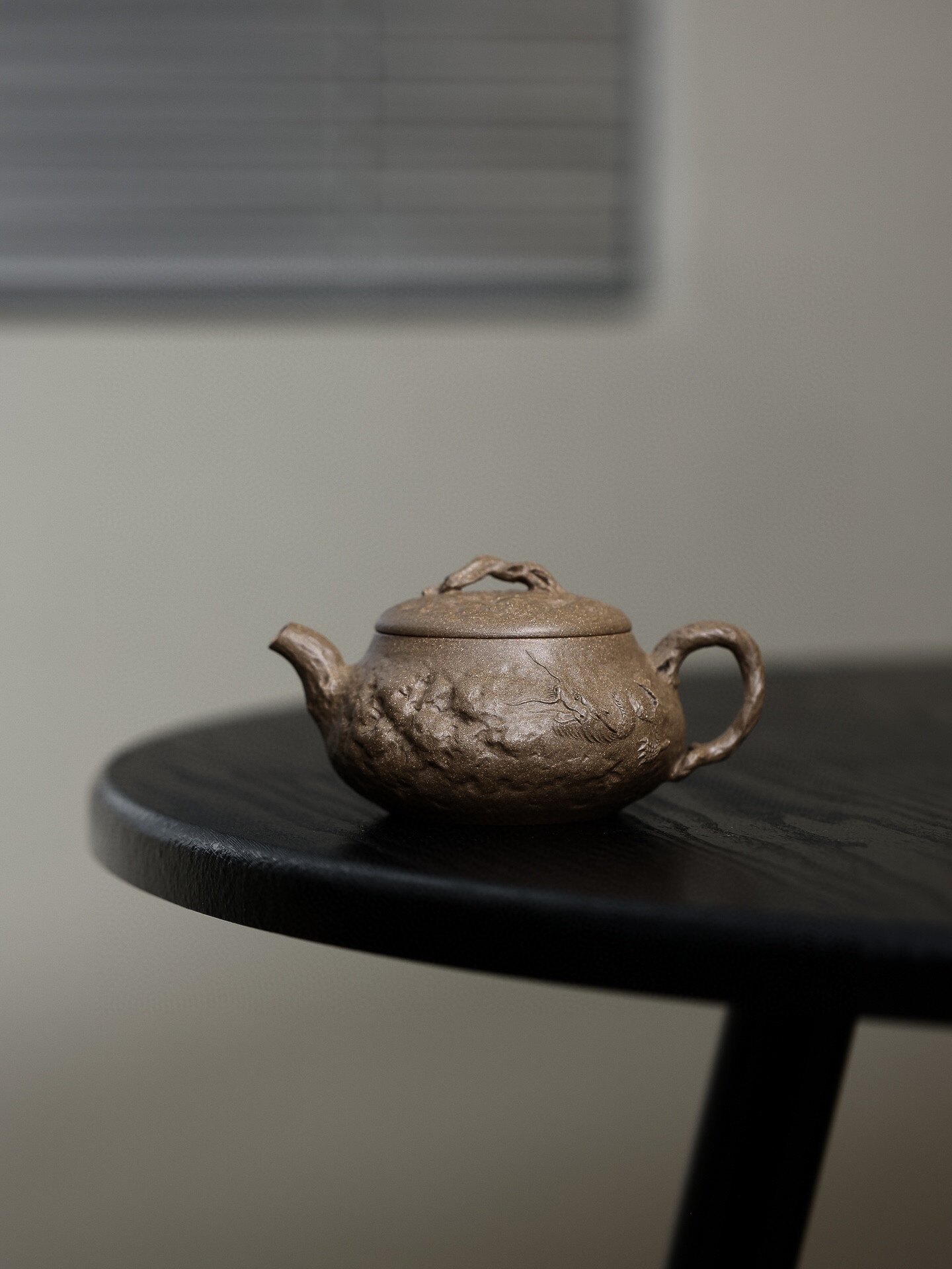 宜兴紫砂壶名家纯全手工茶具礼盒青灰泥『隐龙供春』190cc 内推孔