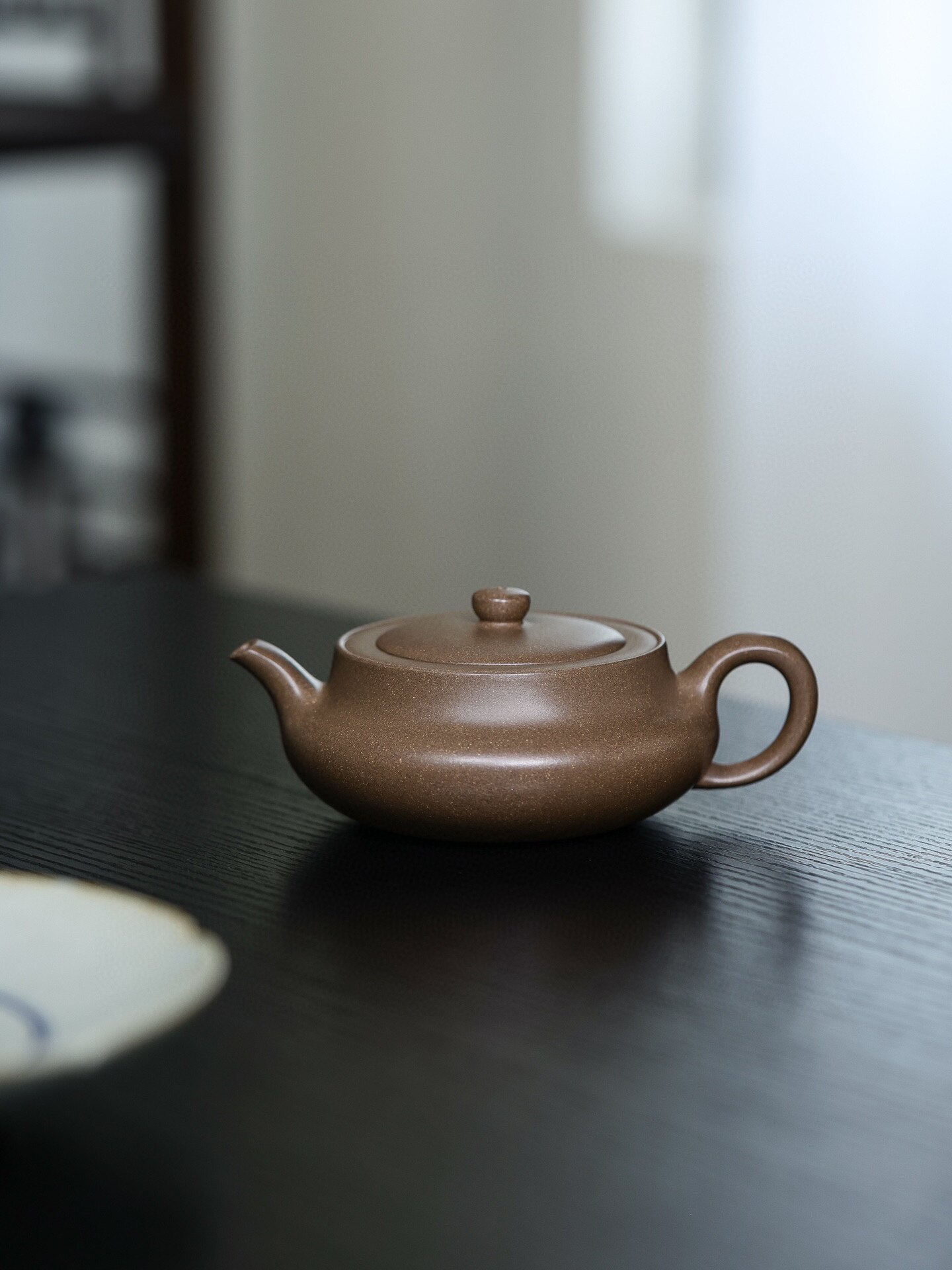 宜兴紫砂壶名家纯全手工茶具礼盒青灰泥『桑盘』220cc 内推孔